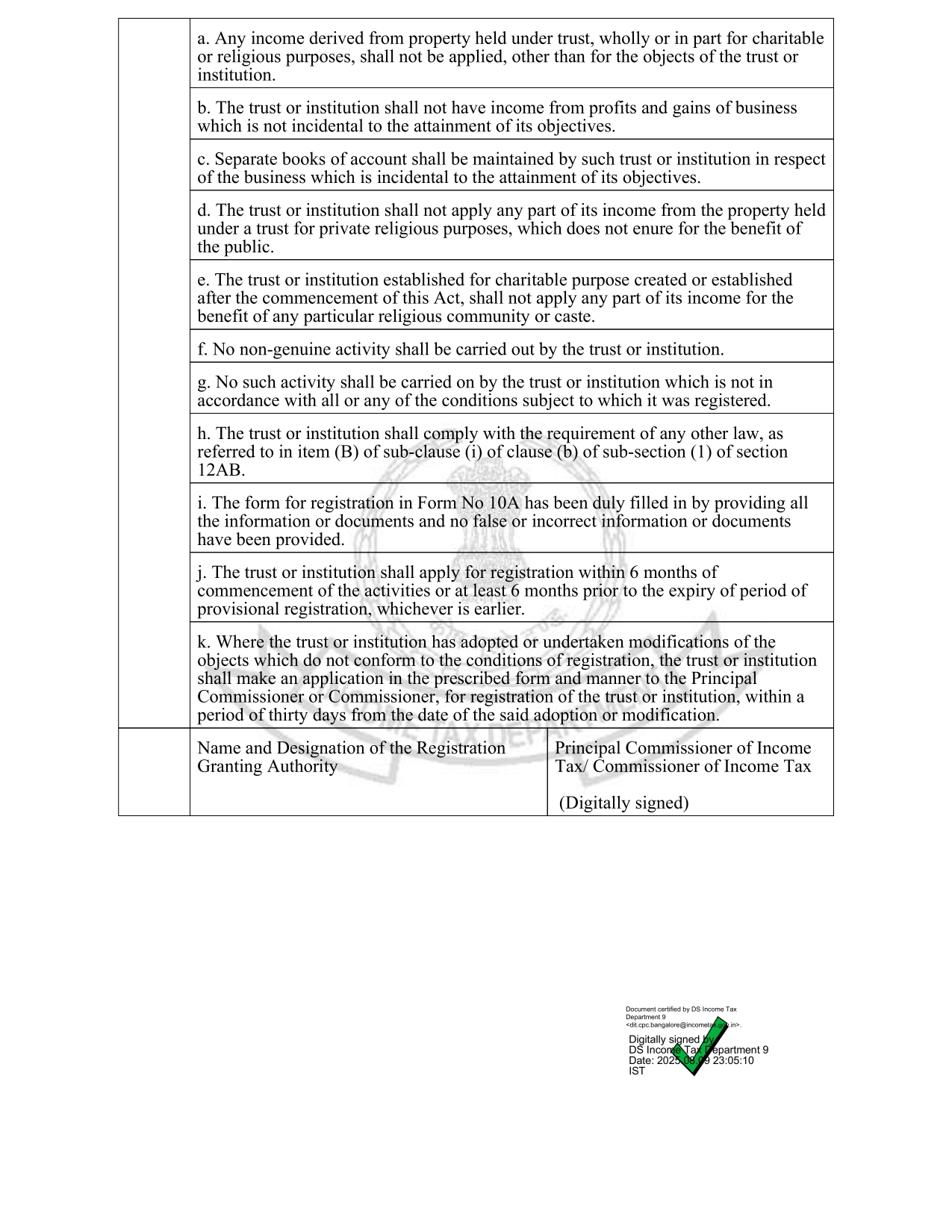 12A Certificate Page 2