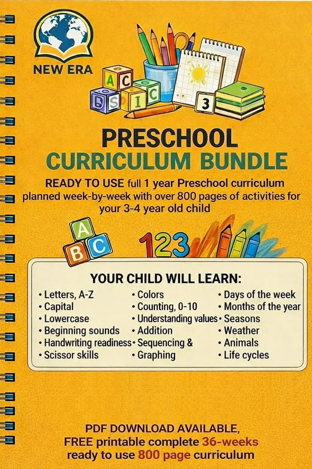 Preschool Activity Bundle